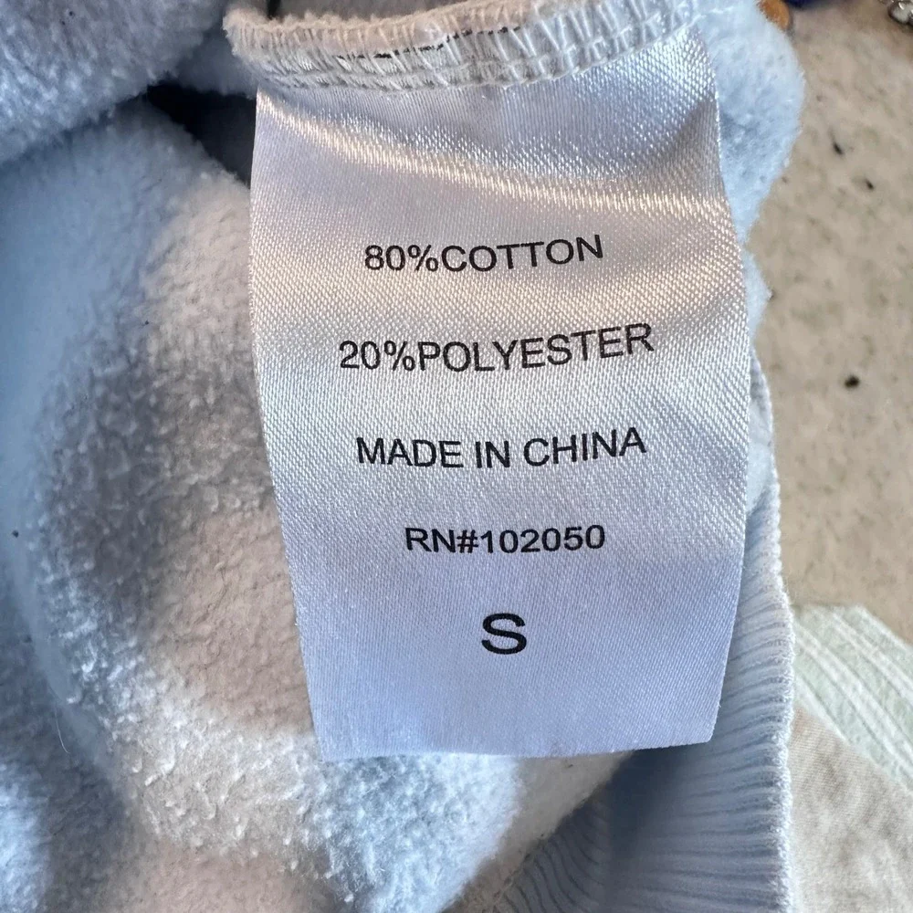 Taylor Swift 1989 Sweatshirt Women Small Blue Crew Neck Graphic Pullover FLAWS - Picture 5 of 10